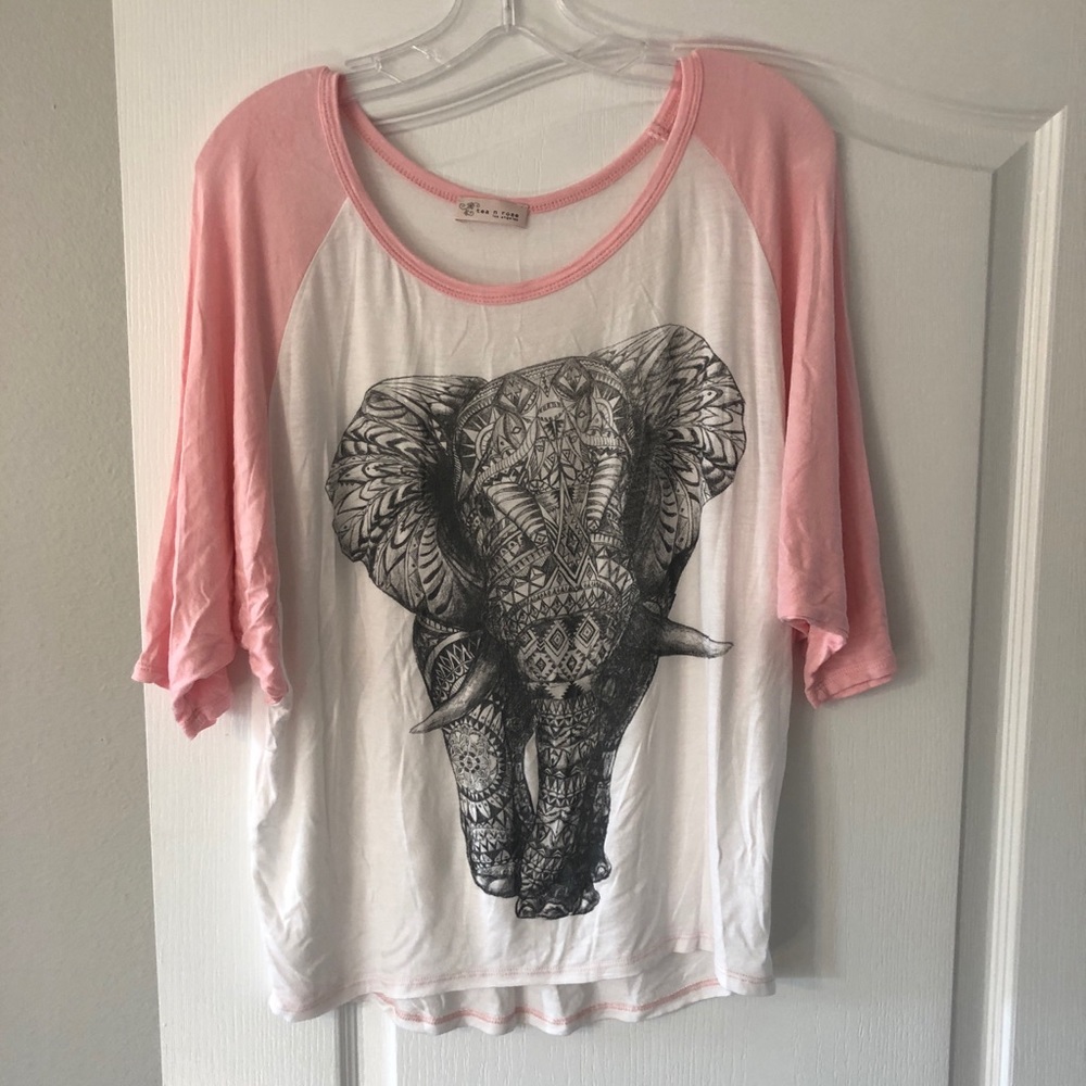 Tea & Rose Elephant 🐘 Tee